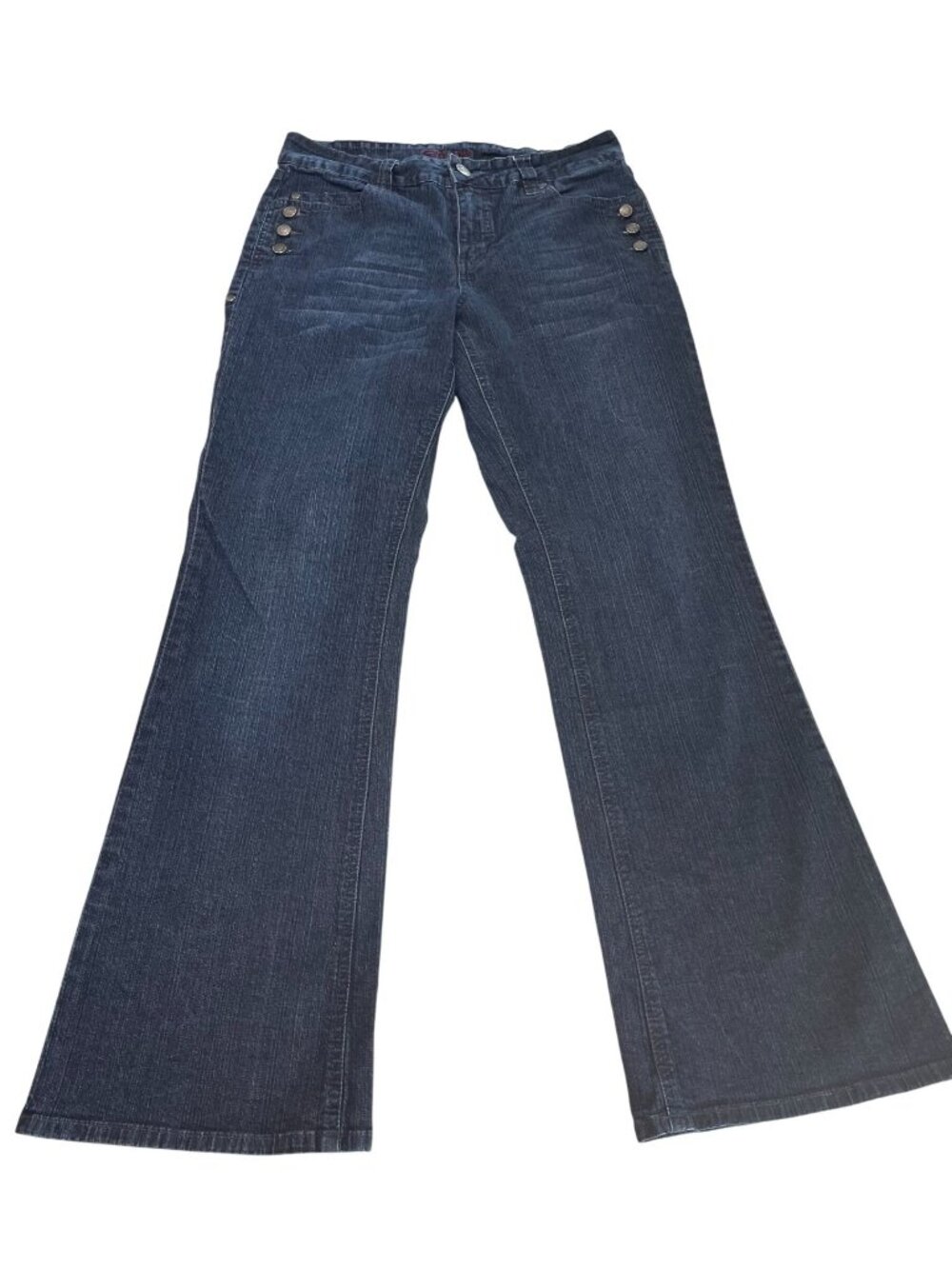 Vintage Gitano Wide Leg Sailor Jeans 10 Dark Blue 90s Streetwear Retro Festival